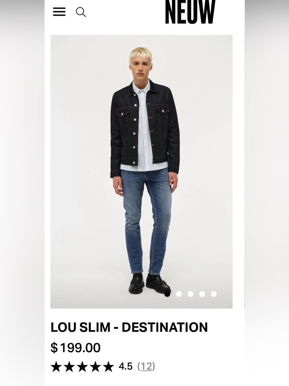 NEUW Lou Slim Jeans in Destination Blue 34x34 (actual 34x33)